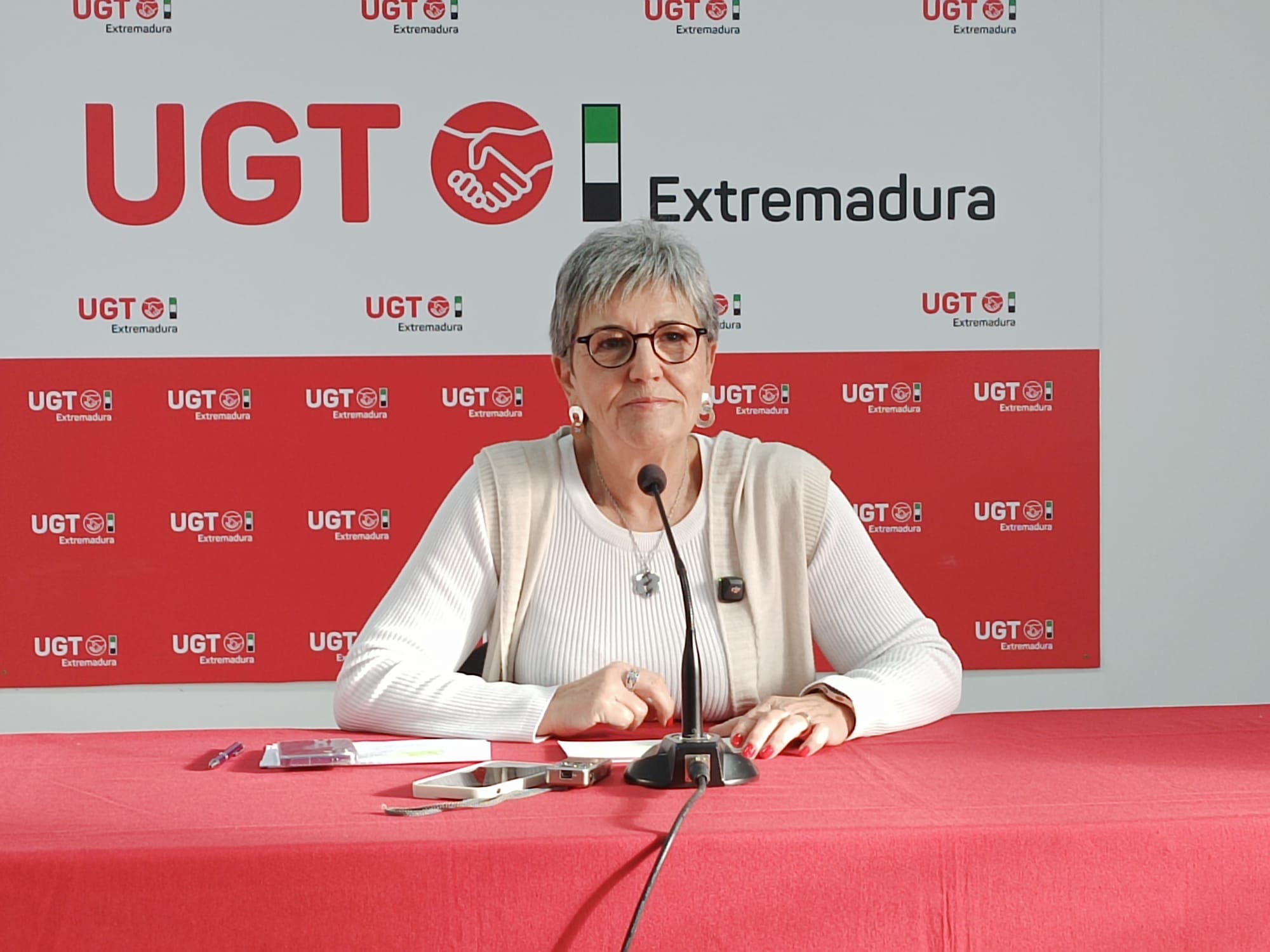 Secretaria general de UGT Extremadura, Patro Sánchez.