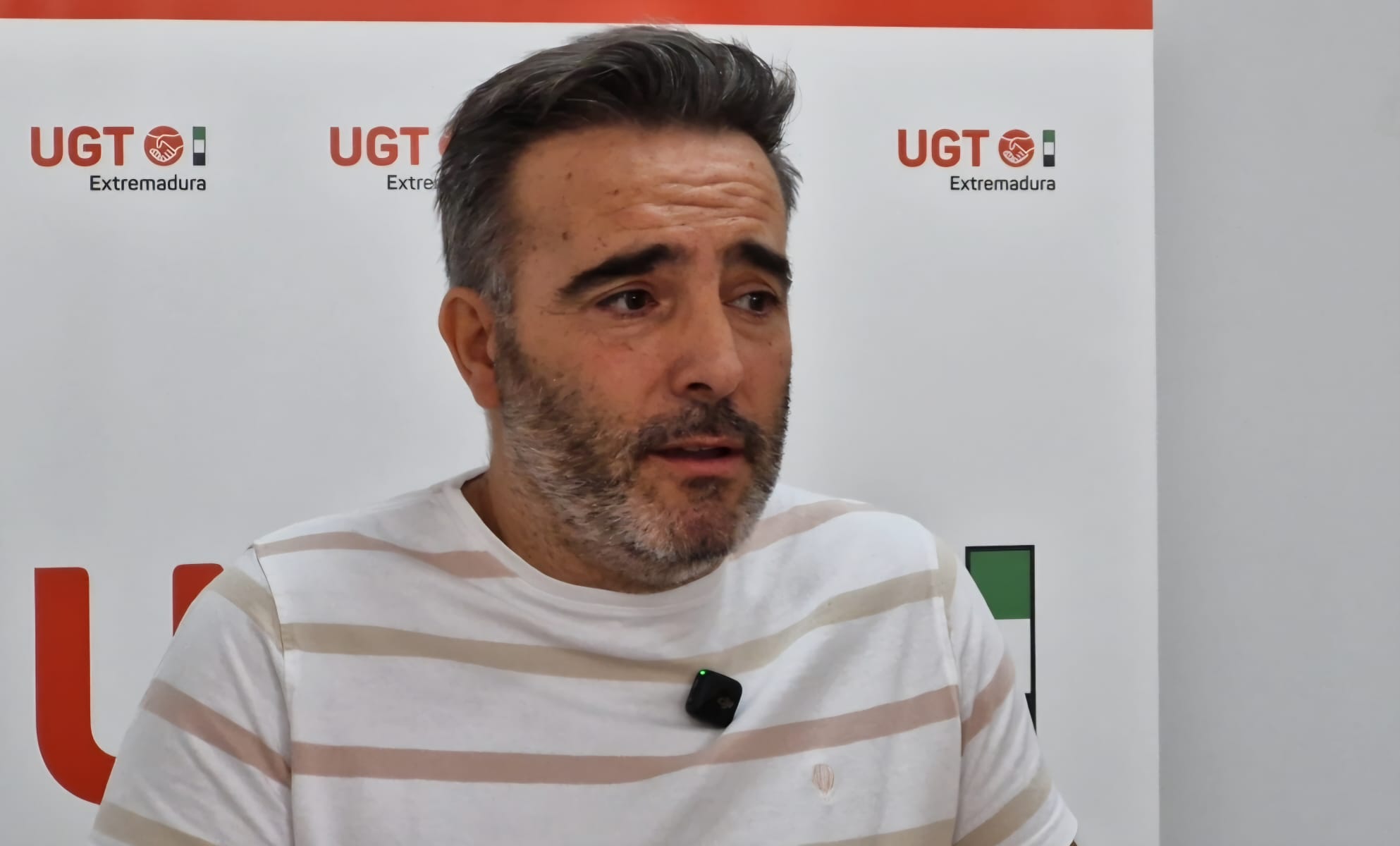 Francisco Morcillo, secretario de Política Institucional y Empleo de UGT Extremadura.