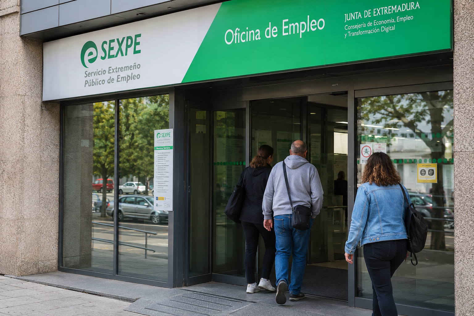 Recreación de una oficina del SEXPE.